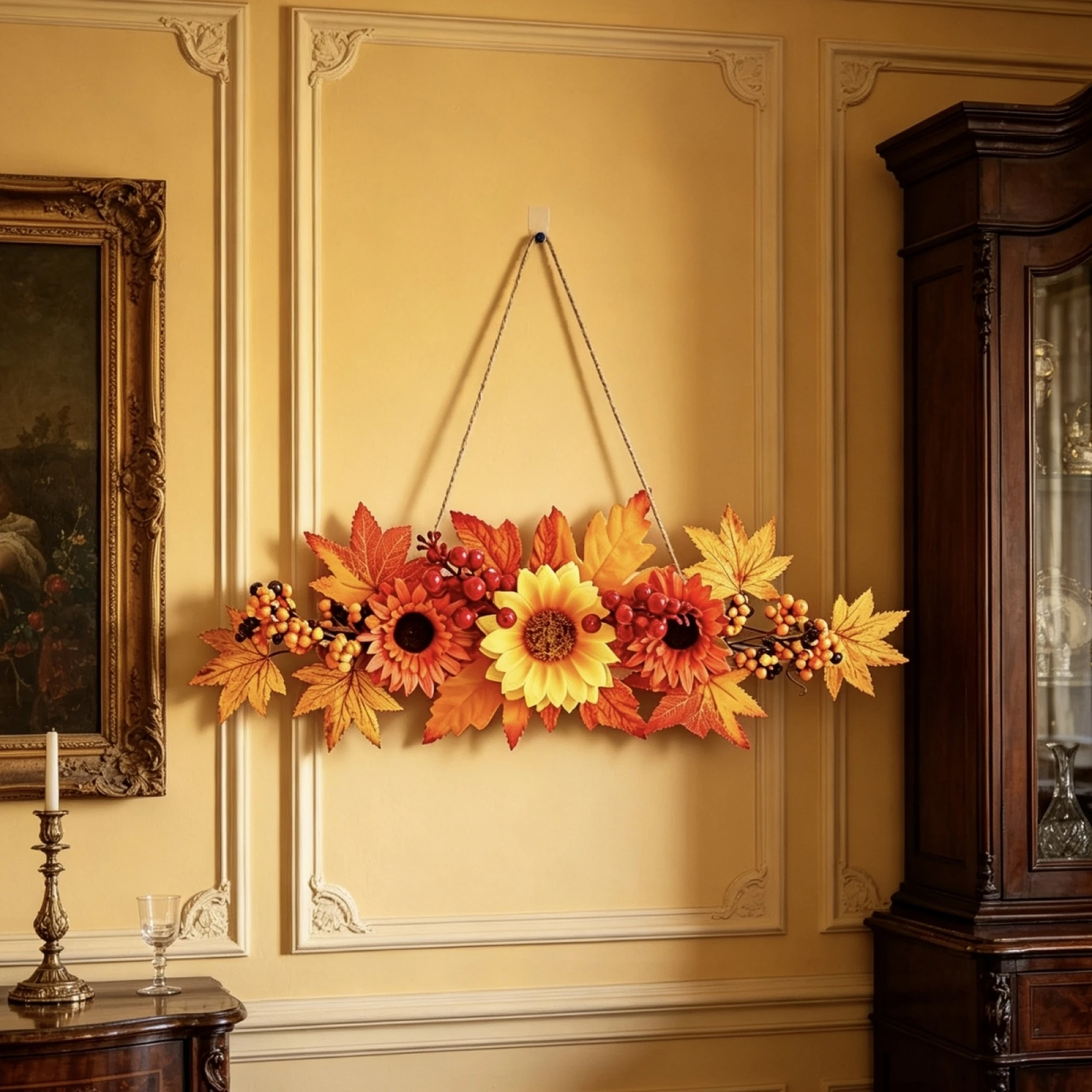 Halloween Wall Hanging Decor Autumn Maple Leaf Thanksgiving Ornaments