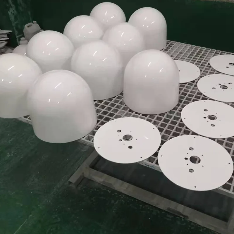 FRP radome GNSS satellite positioning monitoring antenna beautifies protective shell white hand paste outer cover customization
