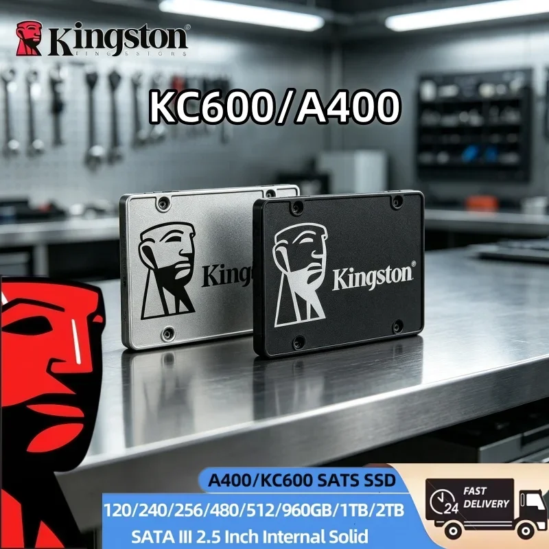 Large Capacity Kingston SATA3 2.5 SSD KC600 A400 Original Internal Solid State Disk Fast Boot Hard Drive For Notebook Desktop