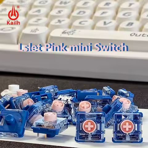 Kailh Pink Silent Island MINI Low Profile Switch 45g 1.8mm Silent Linear Tactile Feel Quiet Gaming Keyboard Custom Switches