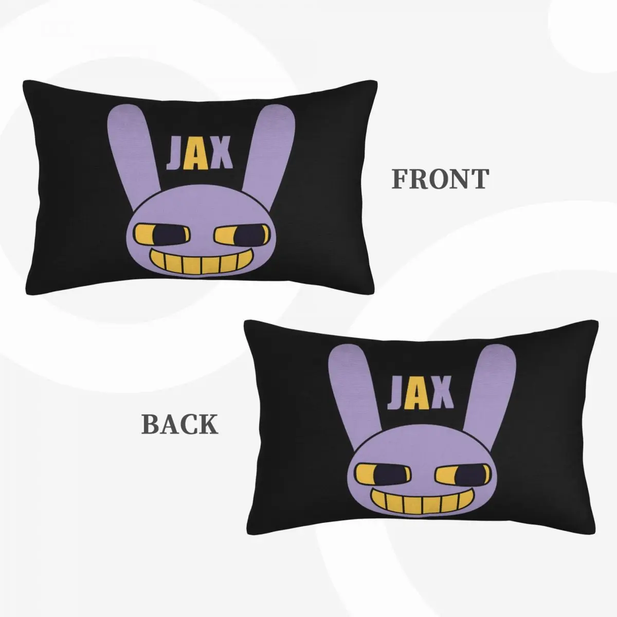 Jax With Name (The Amazing Digital Circus) Rectangle Pillowcase Cushion Cover Decorative Bedroom Bed Home Comfort Throw Pillow