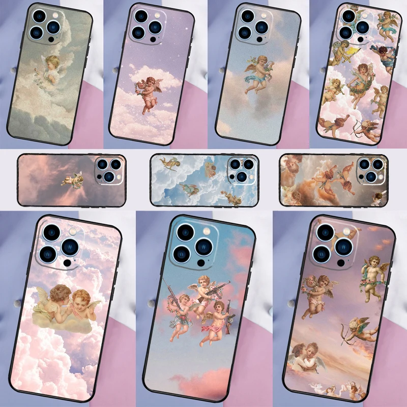 Cartoon Angel Baby Printing Cover For Samsung Galaxy S25 S26 Ultra S24 S22 S21 S23 Plus S20 FE S10 S24 FE Phone Case