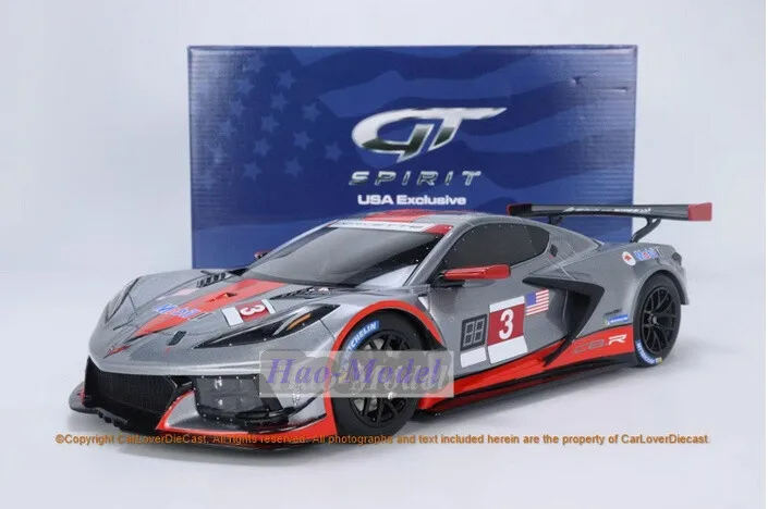 GT Spirit 1:18 CHEVROLET CORVETTE C8.R 2021 Modelo de Coche de Resina Fundida a Presión, Regalo para Aficionados