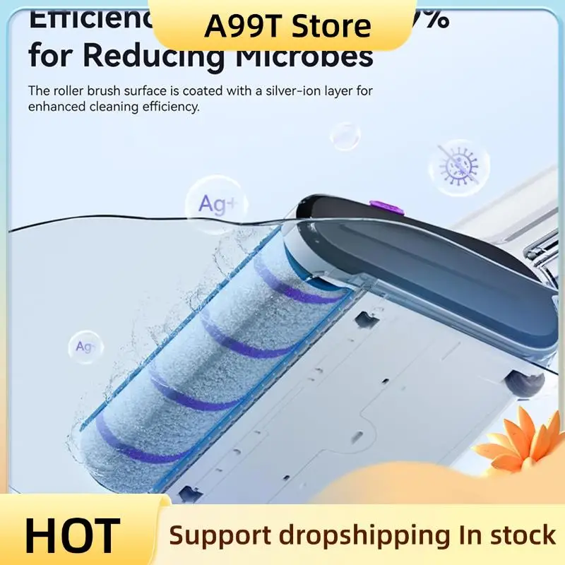 

A99T 4PCS Microfiber Brush Roller Replace For Narwal S20 Pro Vacuum Cleaner Spare Parts Efficient Household Cleaning Parts