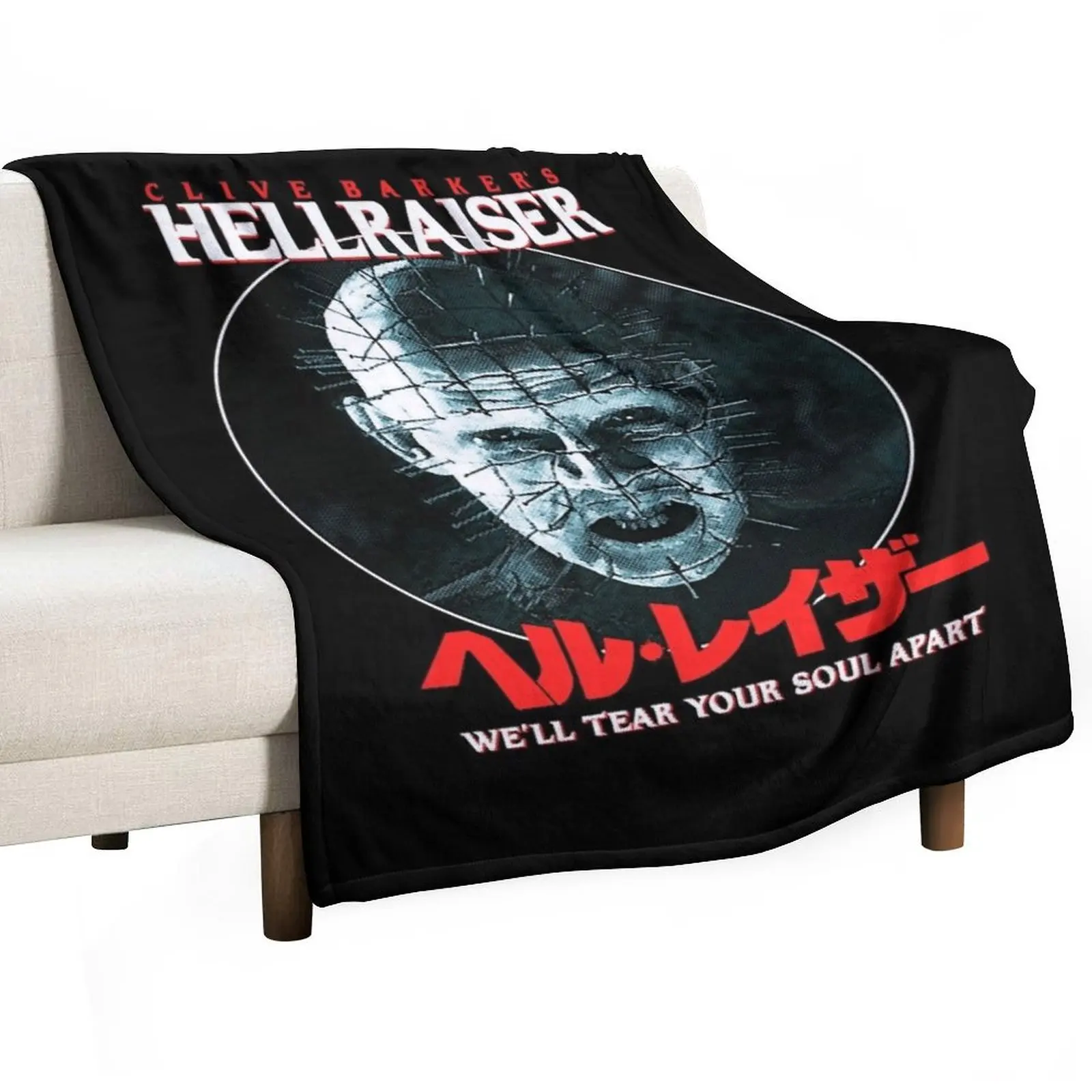 

Hell.raiser Throw Blanket Blankets For Bed valentine gift ideas halloween Plush Blankets