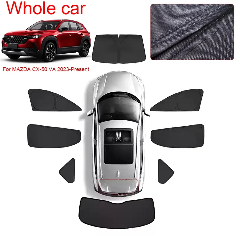 Premium Car-Specific Privacy Sunshade Curtain For MAZDA CX-50 VA 2023-Present Anti-UV Heat Insulation Protect Cover Accessory