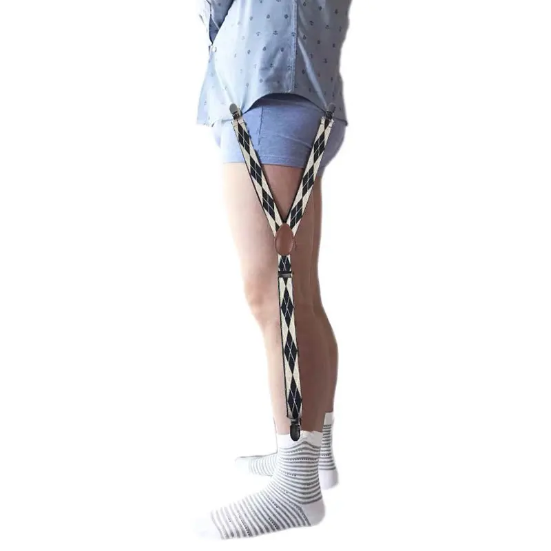 قميص الأربطة الرجالي يبقى غير قابل للانزلاق مع مشابك قفل وأشرطة مرنة قابلة للتعديل للقمصان الموحدة