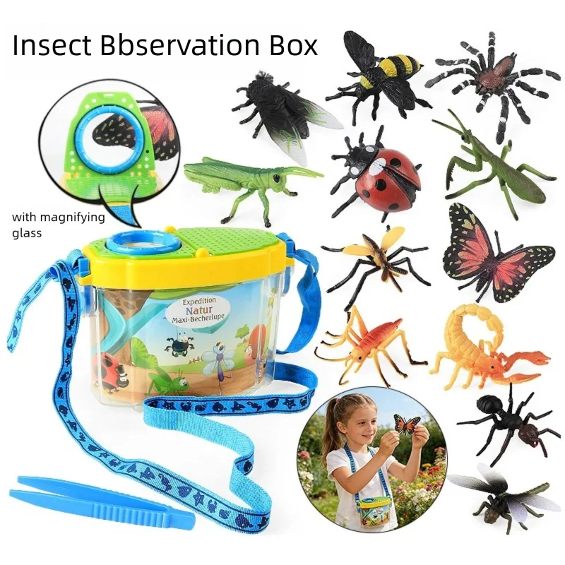 

Oenux Realistic Insect Animal Model Butterfly Spider Mantis Figures PVC Simulation Bee Collection Kids Toy Ornament Toy Boy Gift