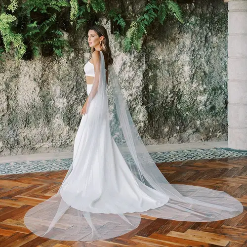 Imagen 2 del producto Velo de alas de novia VG52, manga extraíble, hombros de novia, cubierta de boda, chal, accesorios de novia, 2 uds.