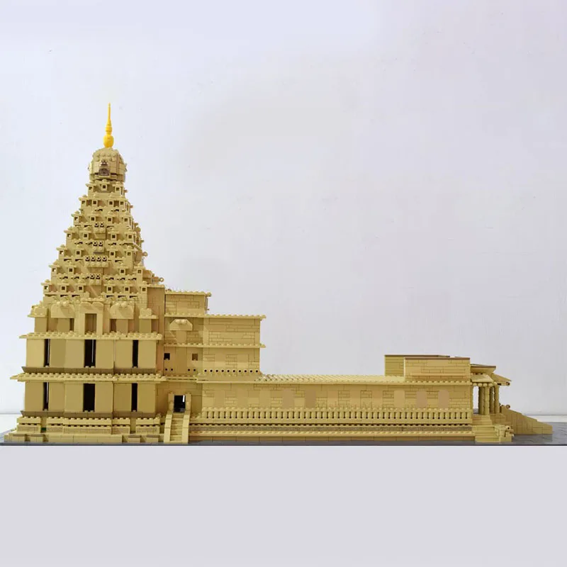 4543-delige Thanjavur Brihadeeswara Temple architectonisch modelbouwsteen, gedetailleerde recreatie van Millennia-oud erfgoed