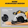 무선 원형 톱, DEWALT 20V MAX 배터리용, 7-1/4 인치 브러시리스 전원 원형 톱, 0-50 도 경사 기능, 경량 4