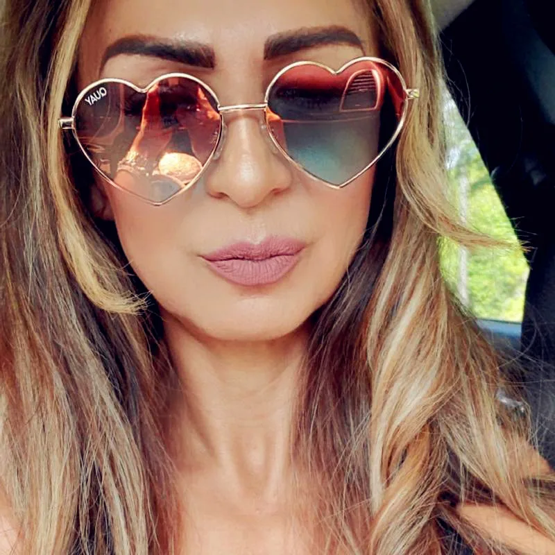 

Fashion Designer Heart Shaped Sunglasses Women Sweet Quay Sun Glasses for Women Brand Trendy Heartbreaker Shades UV400