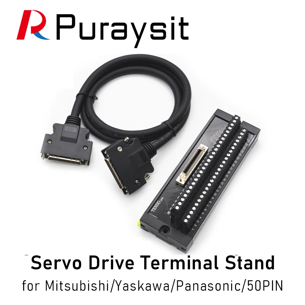 Puraysit Servo Driver X4 Interface 50pin Terminal Board Control Cable for Mitsubishi Yaskawa Panasonic