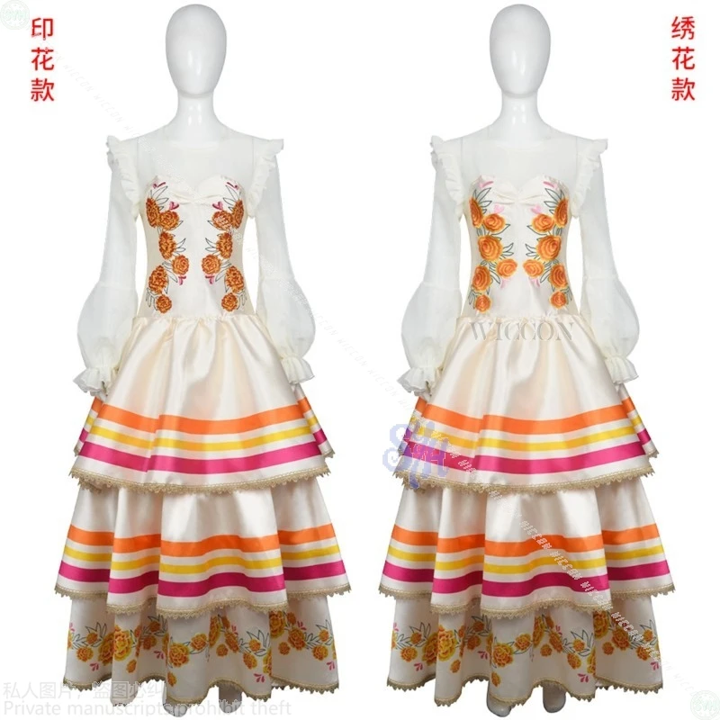 2025 Evento festa di Halloween Cosplay Costumi tradizionali anime Calendula morta Modello floreale Abito lungo da torta Retro Vintage Lolita