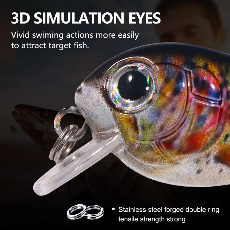 5 قطعة/المجموعة البسيطة Crankbait كيت الاصطناعي Wobblers الطعم الثابت باس سمك السلمون المرقط الصيد إغراء معالجة Pesca Peche Truite 1.5 جرام 3 سنتيمتر كرانكبيت