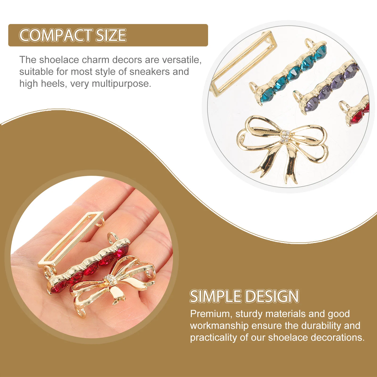 

5 Pairs Rhinestone Decor Buckle Shoelace Charms Lightweight Aluminum Alloy Sneaker Accessories Compatible Most Shoes Easy to