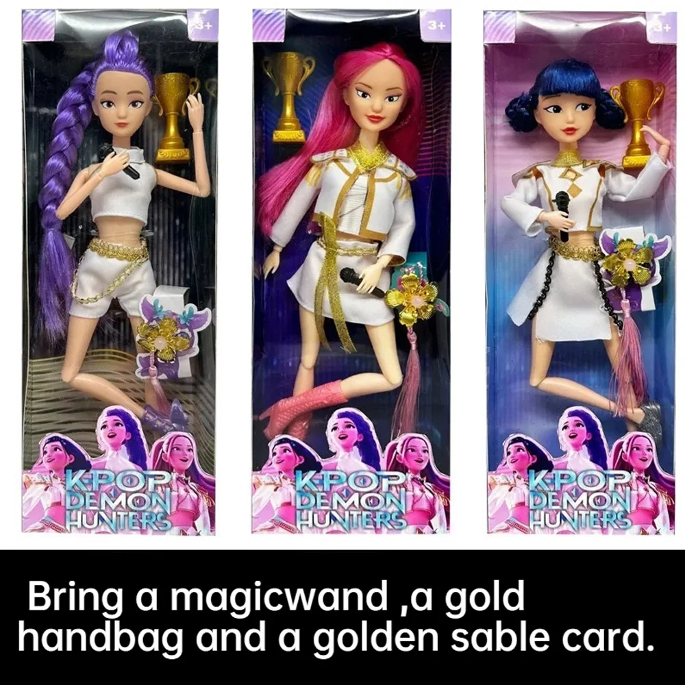 2026 New K-pop Demon Hunters Rumi Mira Zoey Sussy New Hot Action Figurine BJD Doll Collectible Toy Gift for Fans