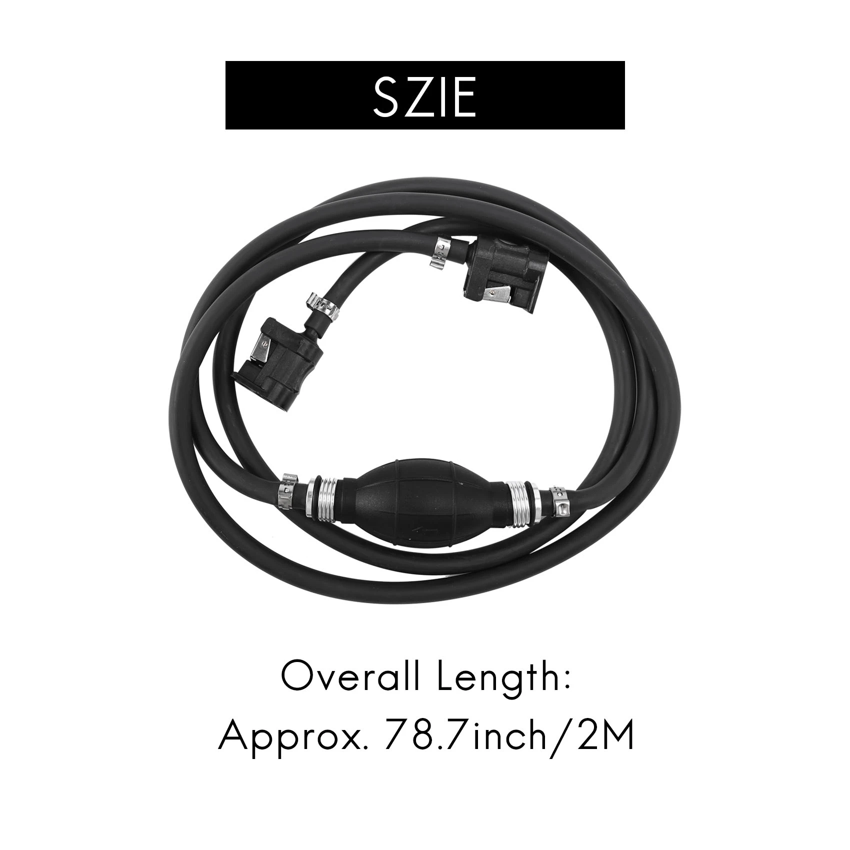 2M Fuel Line Hose Assy For Outboard P-Rimer Bulb Connector Eco-Friendly