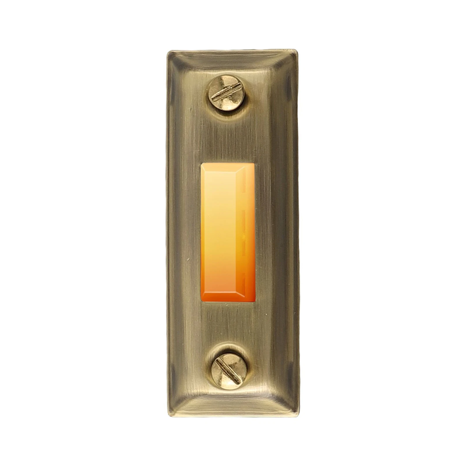 Wall Mounted Antique Brass Lighted Metal Door Bell Doorbell Push Button Switch Through Multiple Toning Electroplating Coloring