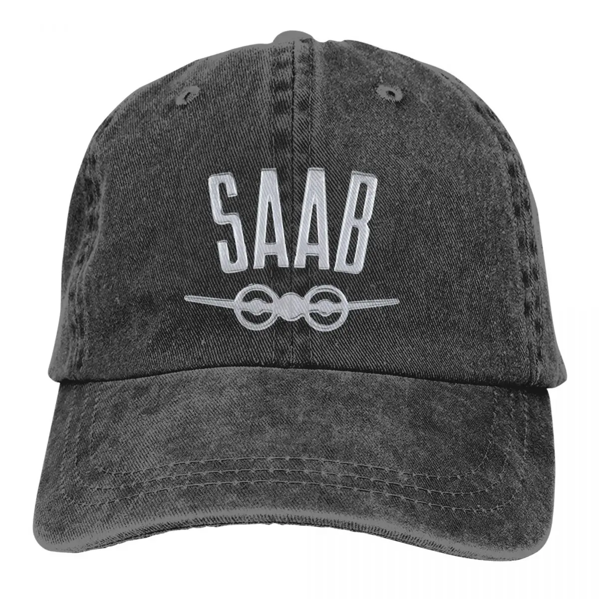 

Washed Men's Baseball Cap Classic Trucker Snapback Caps Dad Hat SAAB Golf Hats