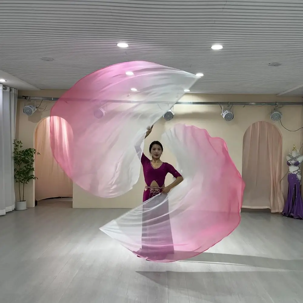 伸縮棒付き ベリーダンスアクセサリー 小道具 スケーラブルロッド 多色 半円形フラッグ 軽量