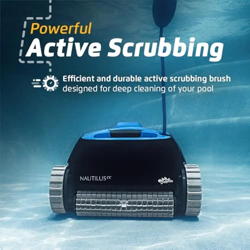 Automatic Pool Vacuum Cleaner Wall Climbing Scrubber Brush Top Load Filter Above/In-Ground Pools Nautilus CC Ideal Access Active