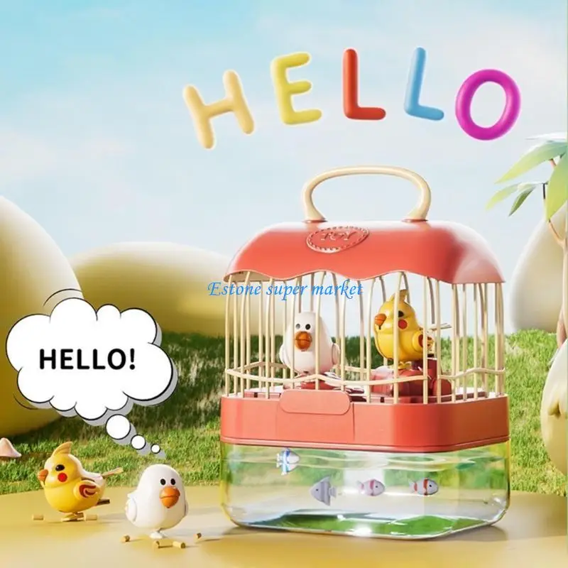 090B Funny Electric Bird Singing and Flapping Toy Light up for Kids Children