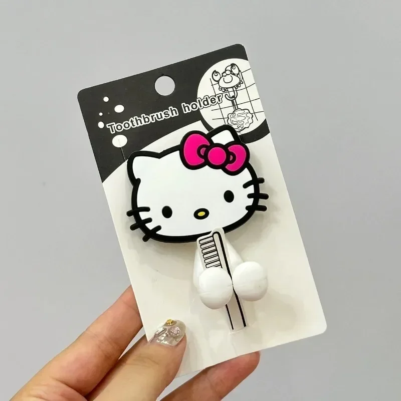 Sanrio Hello Kitty Toothbrush Storage Rack Cute Anime Cartoon Toothbrush Holder Bathroom Specific  Room Decoration Holiday Gifts