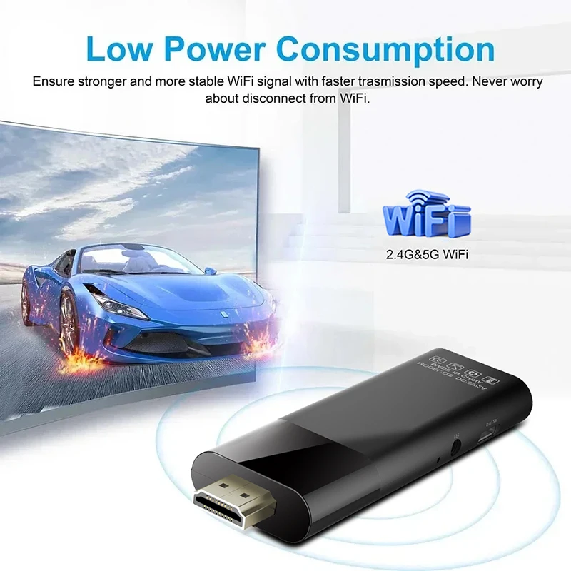 Janmifly Q6 Smart Tv Stick Android 10 2.4G/5G Dual Wifi 4K HDR 10 Mini Tv Stick Allwinner H313 Streaming Media Player