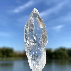 1/3pc Unpolished Natural Azeztulite Crystal Set Enriched with Earth Energy Growth Striation Spiritual Awakening Stones