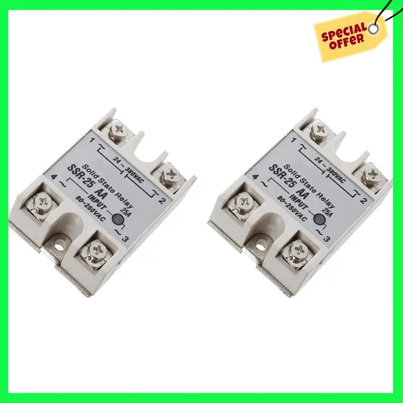

LBER 2X SSR-25AA 80-250 В 25 А Полный модуль управления машиной переменного тока Государственные реле