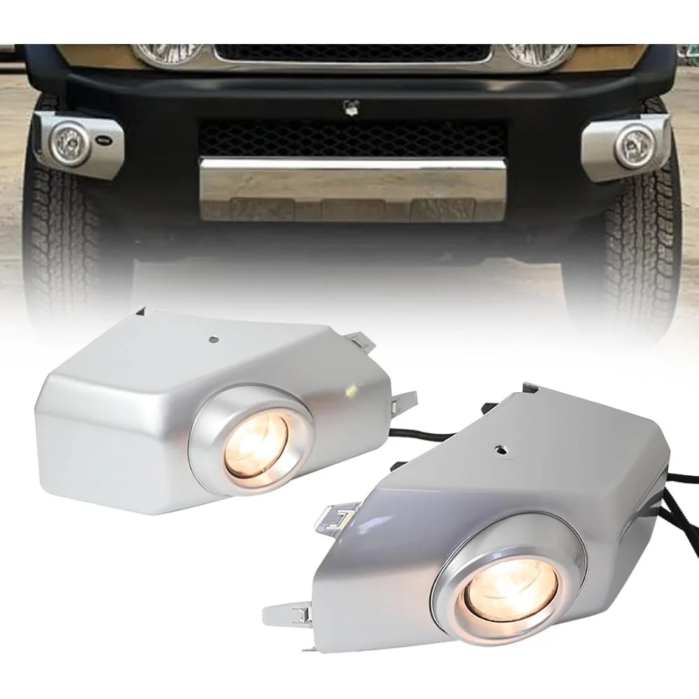 

Галогенные противотуманные фары для бампера - 1 пара (левая и правая), материал ABS, серебристые, ударопрочные, 39*15 см, для передних противотуманных фар автомобиля