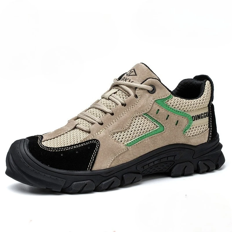 

Мужская защитная обувь, рабочая обувь со стальной головкой и защитой от ударов, дышащая и легкая защитная рабочая обувь с сетчатой поверхностью