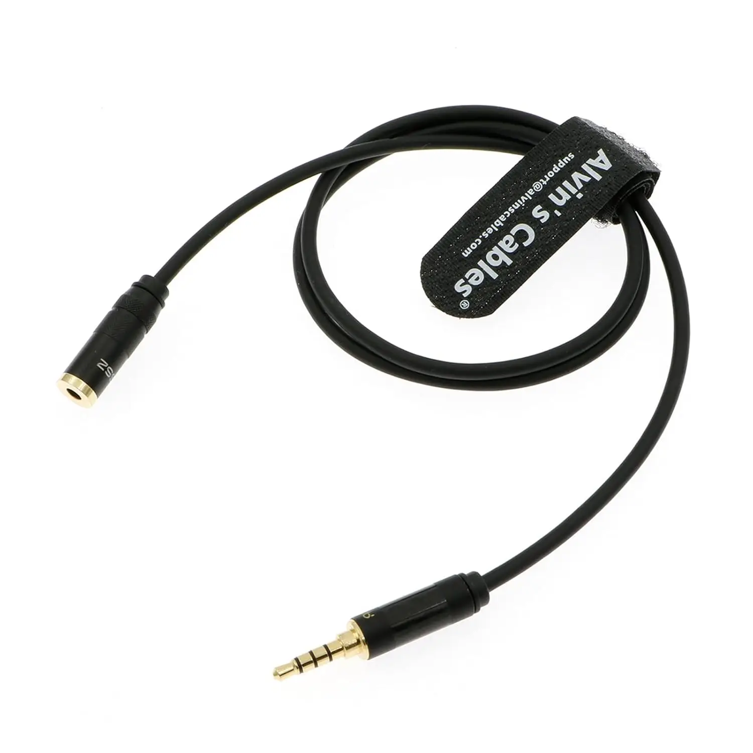 Alvin's Cables 3.5mm TRRS Audio Cable Straight Male to Straight Female Extension Cord for Sony FX6 for Home Stereo Headphones