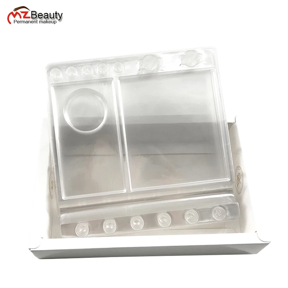 Microblading Tray Disposable Plastic Plate Permanent Makeup Accessories For Eyebrow Lip Inks Cups Holder Tattooing Supplies