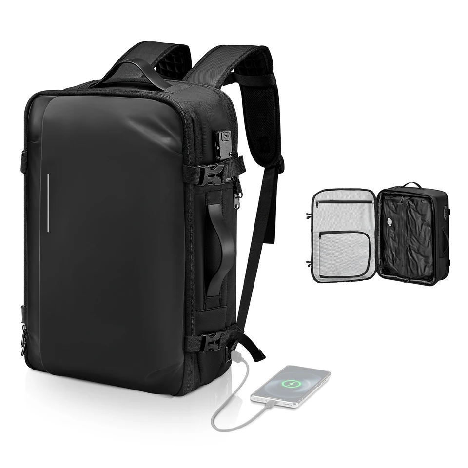 65L Vacuum Compression Travel Backpack with TSA Lock