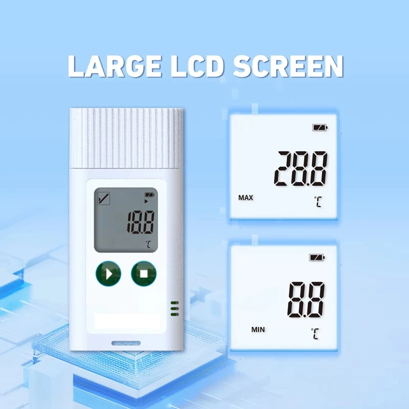 USB Temperature Recorder Fruit Cold Storage Cold Chain Transportation Temperature Logger Large Capacity Data Storage