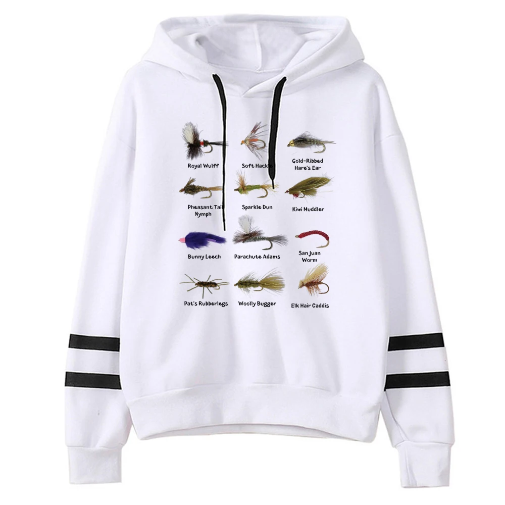 Fishing hoodies women anime Winter  anime sweat y2k tracksuit female Fleece pulls