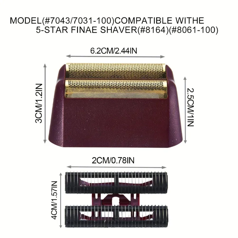 Professionelle 5-Sterne-Serie Ersatz-Scherfolie & Schneidklingen-Baugruppe Kompatibel mit Wahl Finale Rasierer Shaper 7031-100,7043-100 – Detail 4