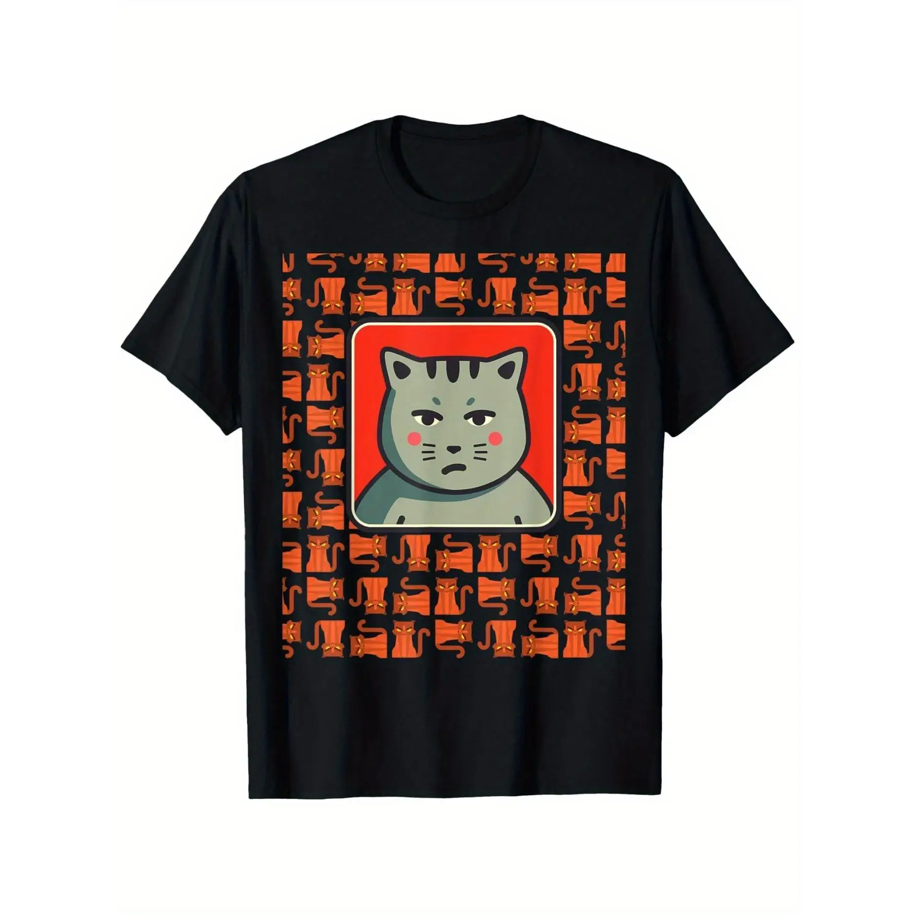 

Funny Cartoon Cat T-shirt Cute Cat and Coffee Print Animal Lover Kawaii Graphic Tee Summer Casual Short Sleeve Top