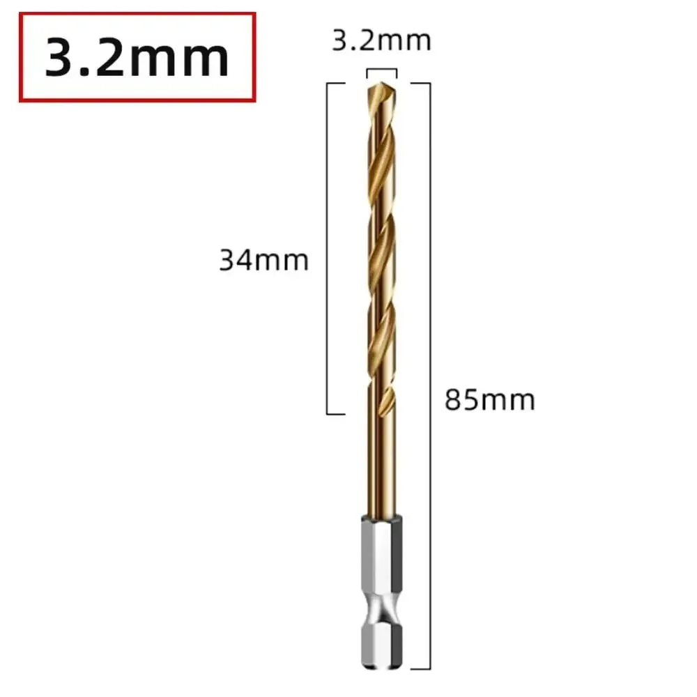 2 pçs contendo cobalto haste hexagonal broca torção broca elétrica perfuração de aço inoxidável alta dureza cabeça rotativa