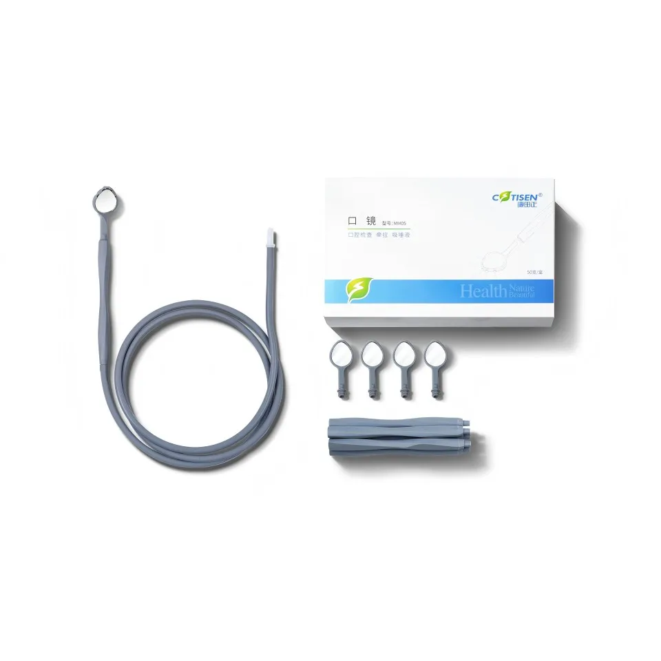 Disposable Dental Mirror with Suction Oral Examination Mirror Dental Mouth Intraoral Mirror Anti Fog Dental Tool 50pcs/box