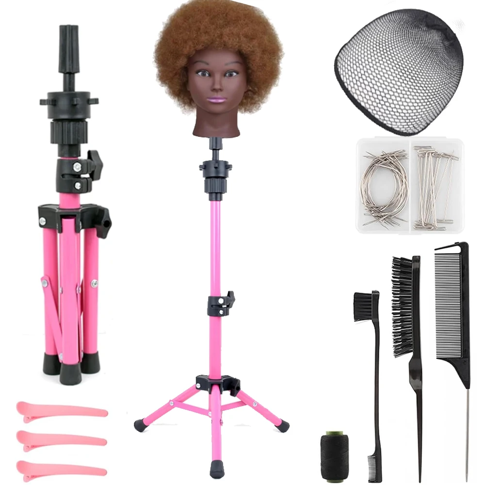Wig Head Stand Set Tripod for Hairdressing