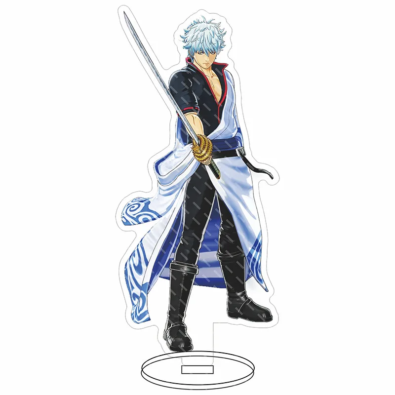 

Anime Gintama Acrylic Stand Figures Sakata Gintoki Miniatures Manga Figurines Garage Kits Model Toys GK Ornaments Decoration