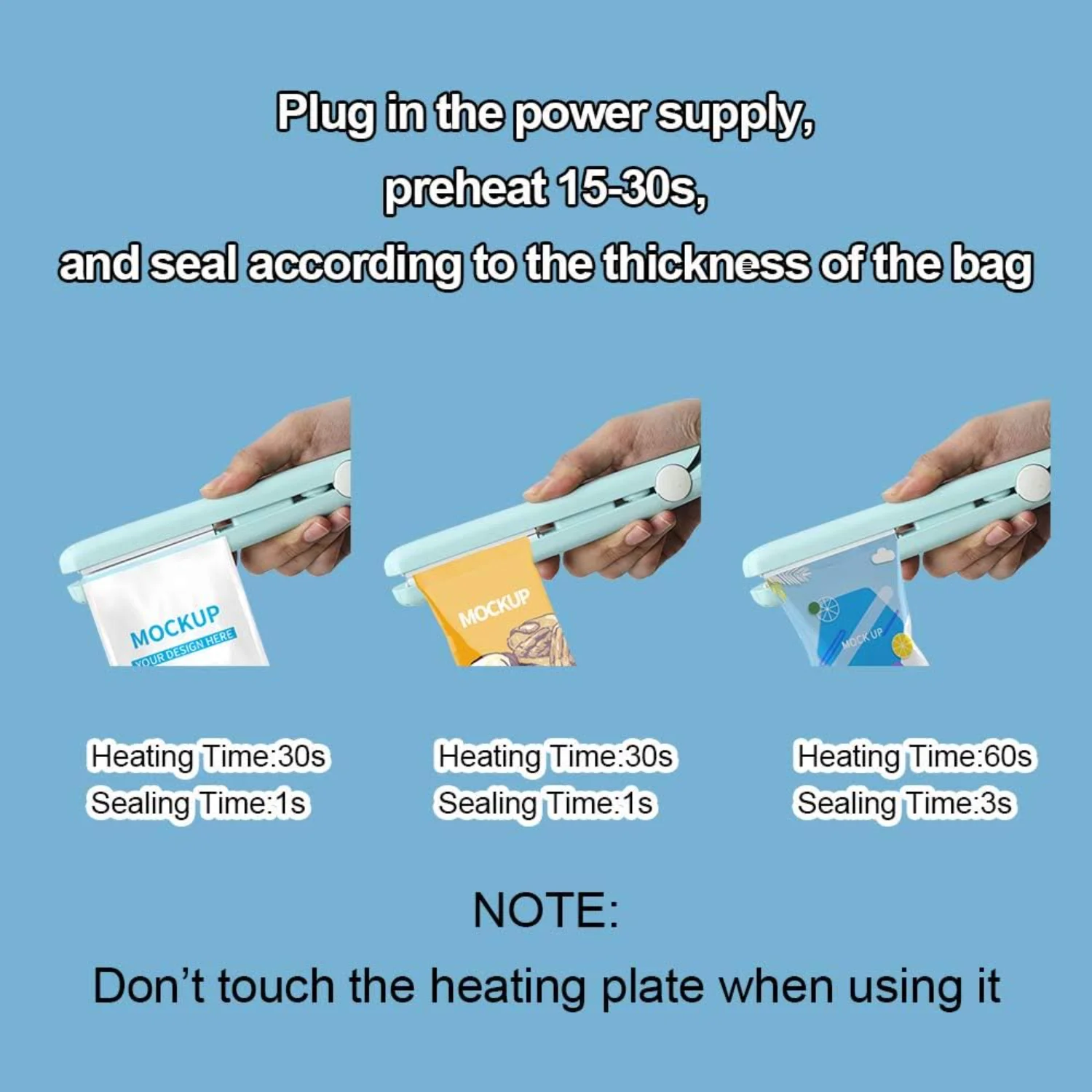 Мини-сумка из 2 упаковок, термосумка для пищевых продуктов с 43-дюймовым шнуром питания с гофрированной нагревательной пластиной для вакуумных герметичных пакетов, чип