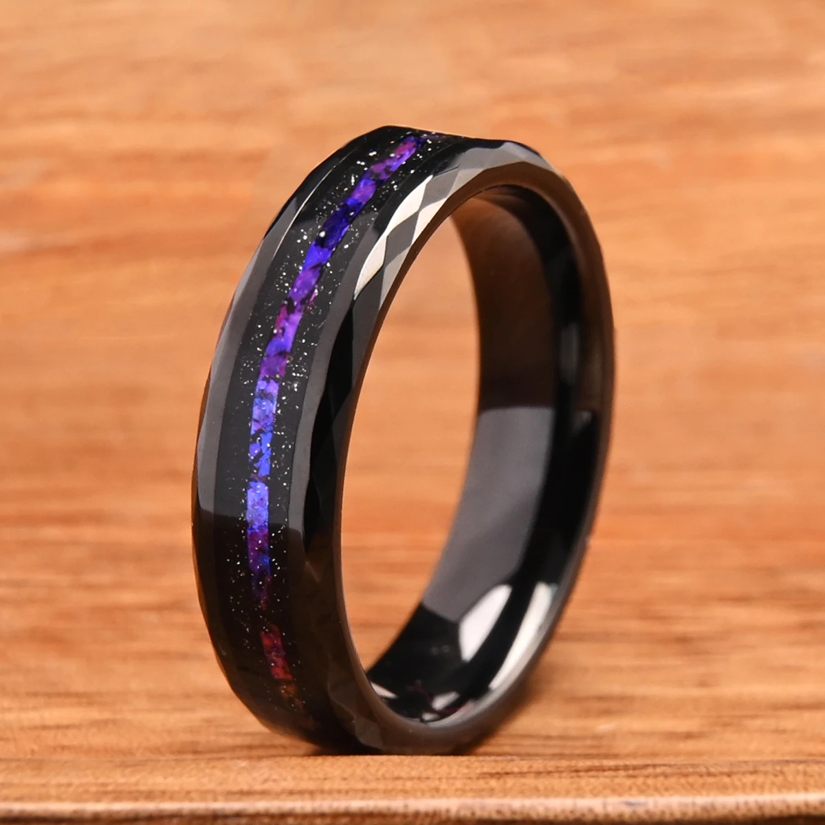 Schwarzer 8mm Wolframkarbid-Ring für Herren Anillos Bague Homme Pareja De Compromiso Modeschmuck Eheringe Verlobungsringe – Detail 4