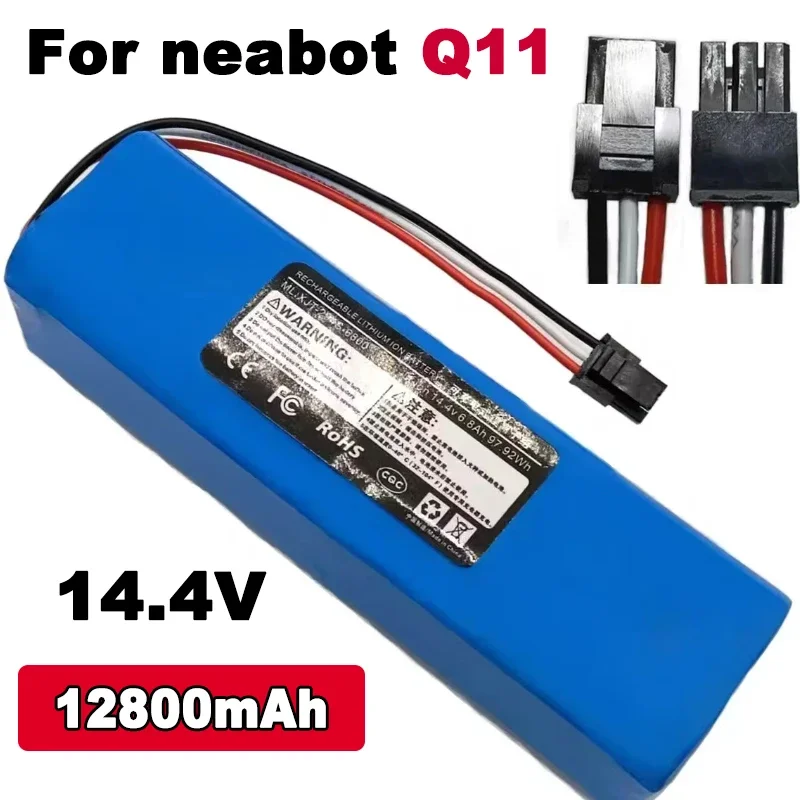 2024 Original Rechargeable Li-ion Battery for neabot Robotic vacuum cleaner Q11 14.4V 12800mAh