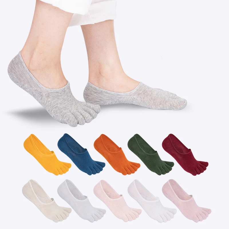 

5 pair Five Fingers Toe Summer Thin Breathable Cotton Low Cut Socks Daily Sock for Mens Women Birthday Gift New