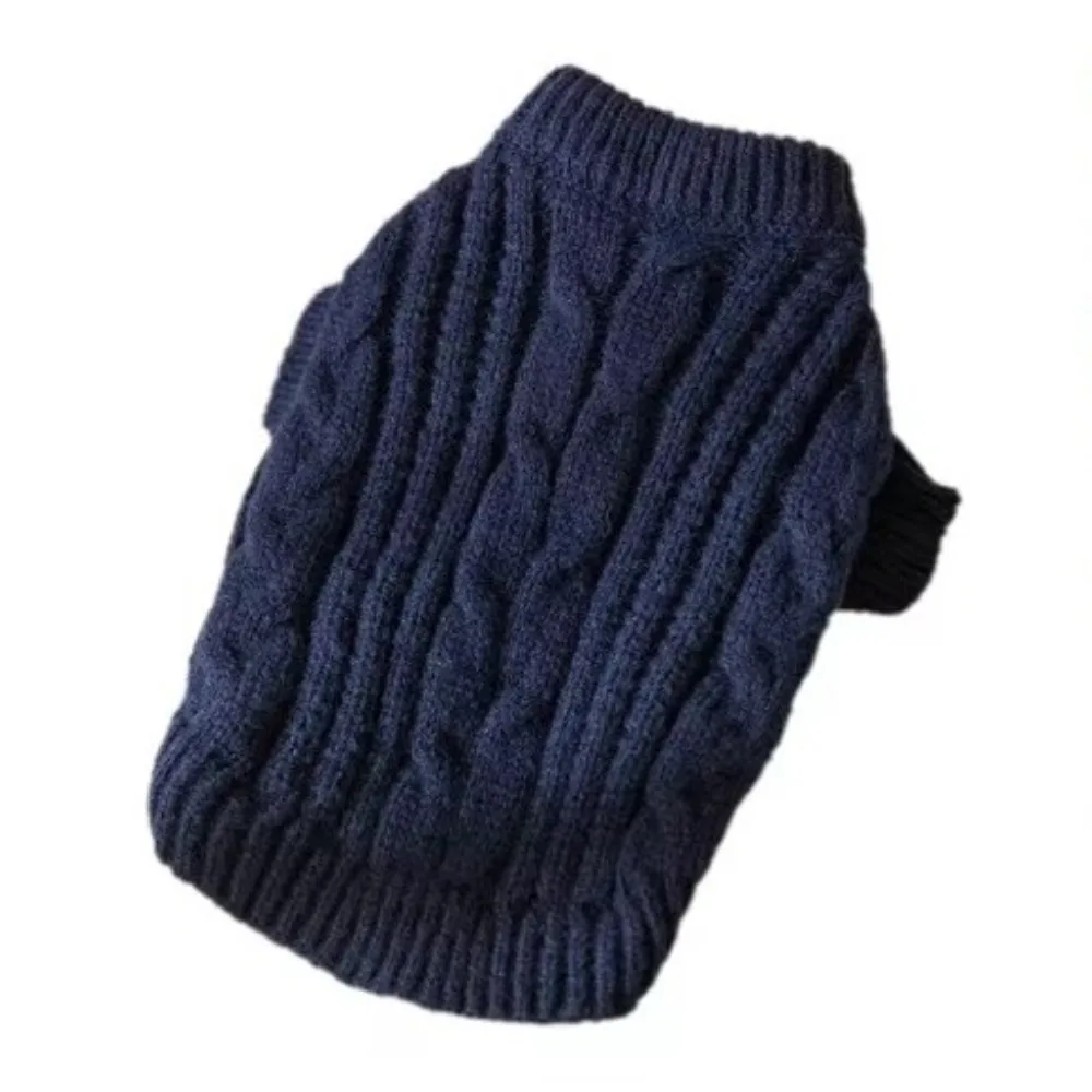 Outfits Solid Color Dog Sweater Two-legged Simple Style Winter Pet Coat Knitted Fashion Puppy Clothing for Small Dog