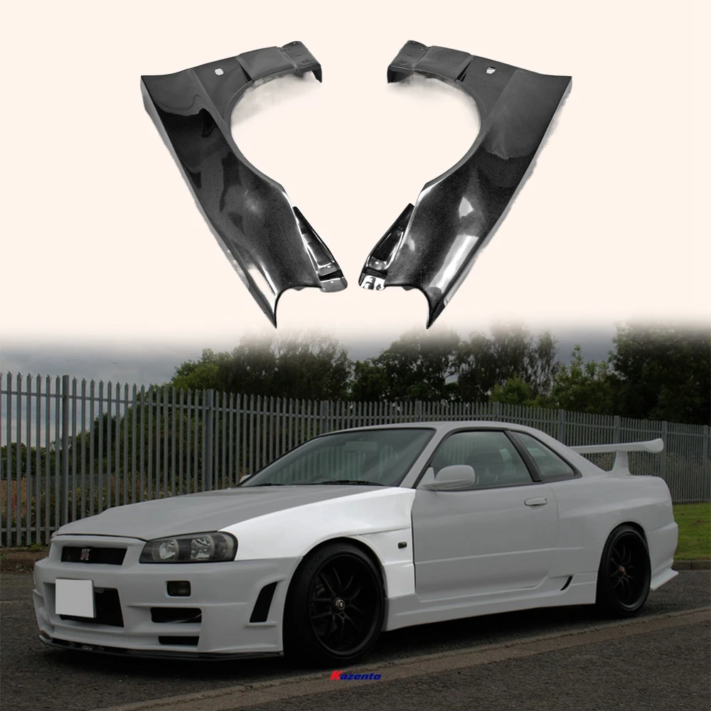 

For Nissan R34 Gtr Bnr34 Bv2 Style Front Vented Fender Fiber Glass